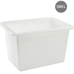 GILAC Bac profond Sans couvercle blanc plastique 120x80x86 cm 500 L fond plein parois pleines Online