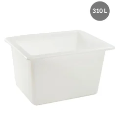 GILAC Bac profond Sans couvercle blanc plastique 103x80x60,5 cm 310 L fond plein parois pleines Clearance