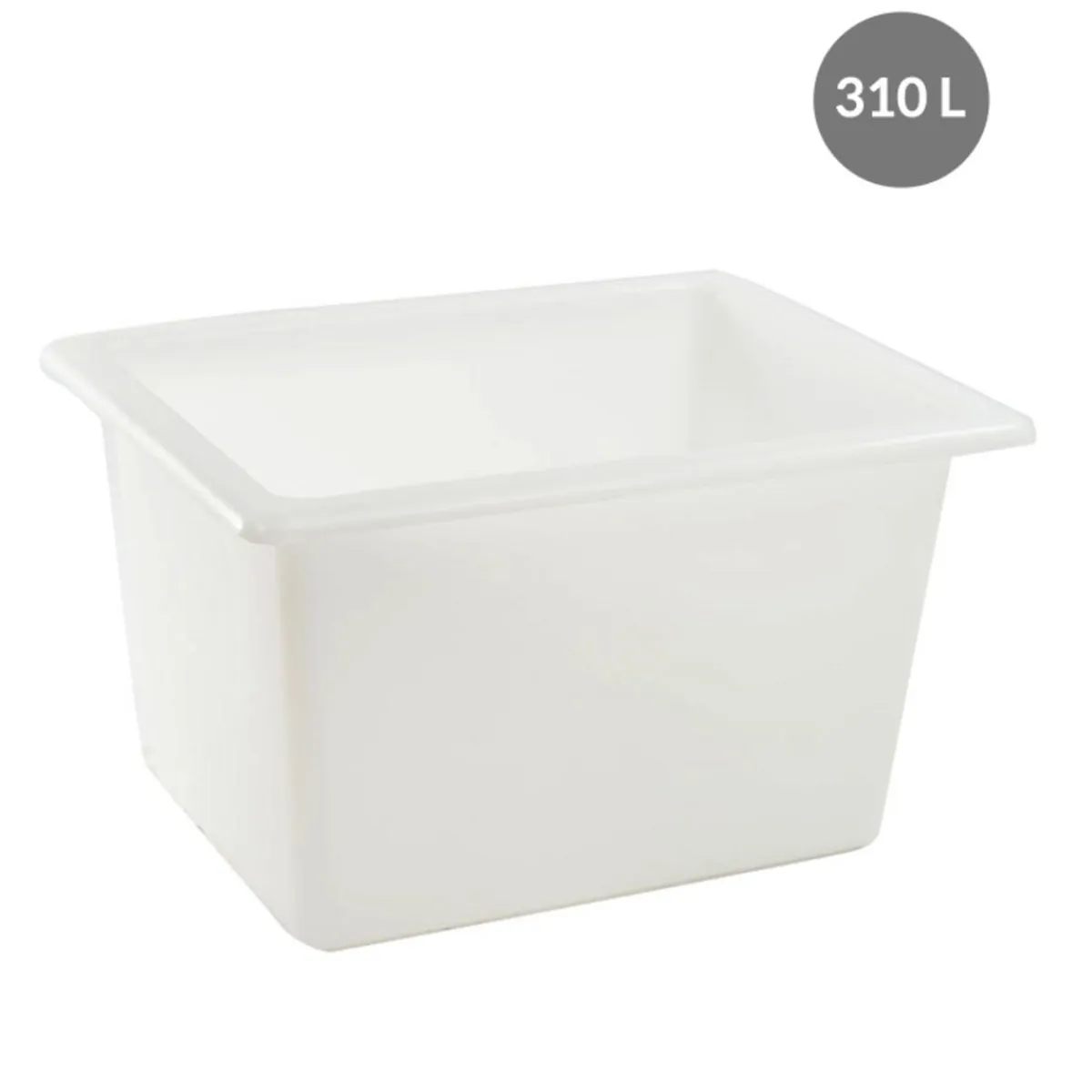 GILAC Bac profond Sans couvercle blanc plastique 103x80x60,5 cm 310 L fond plein parois pleines Clearance