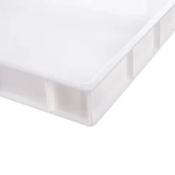 Bac à pâtons Sans couvercle blanc plastique 60x40x8 cm 14 L fond plein parois pleines - GILAC Hot