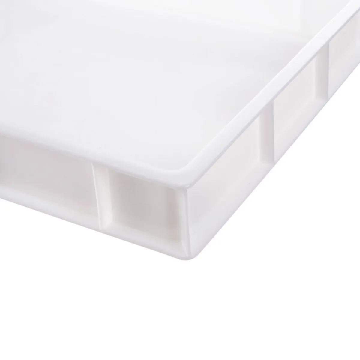 Bac à pâtons Sans couvercle blanc plastique 60x40x8 cm 14 L fond plein parois pleines - GILAC Hot
