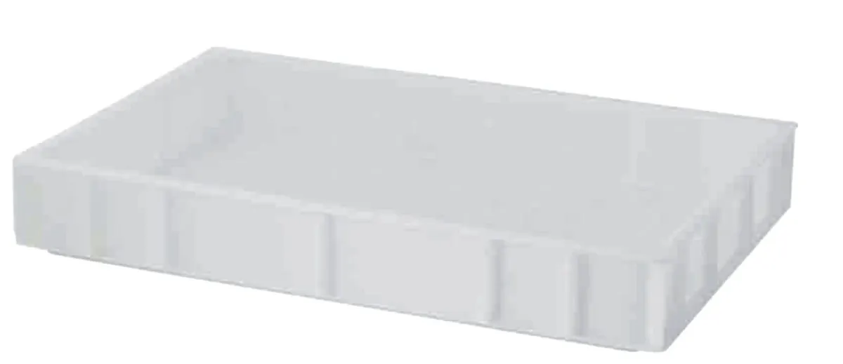 Bac à pâtons Sans couvercle blanc plastique 60x40x9 cm 15 L fond plein parois pleines - GILAC Online