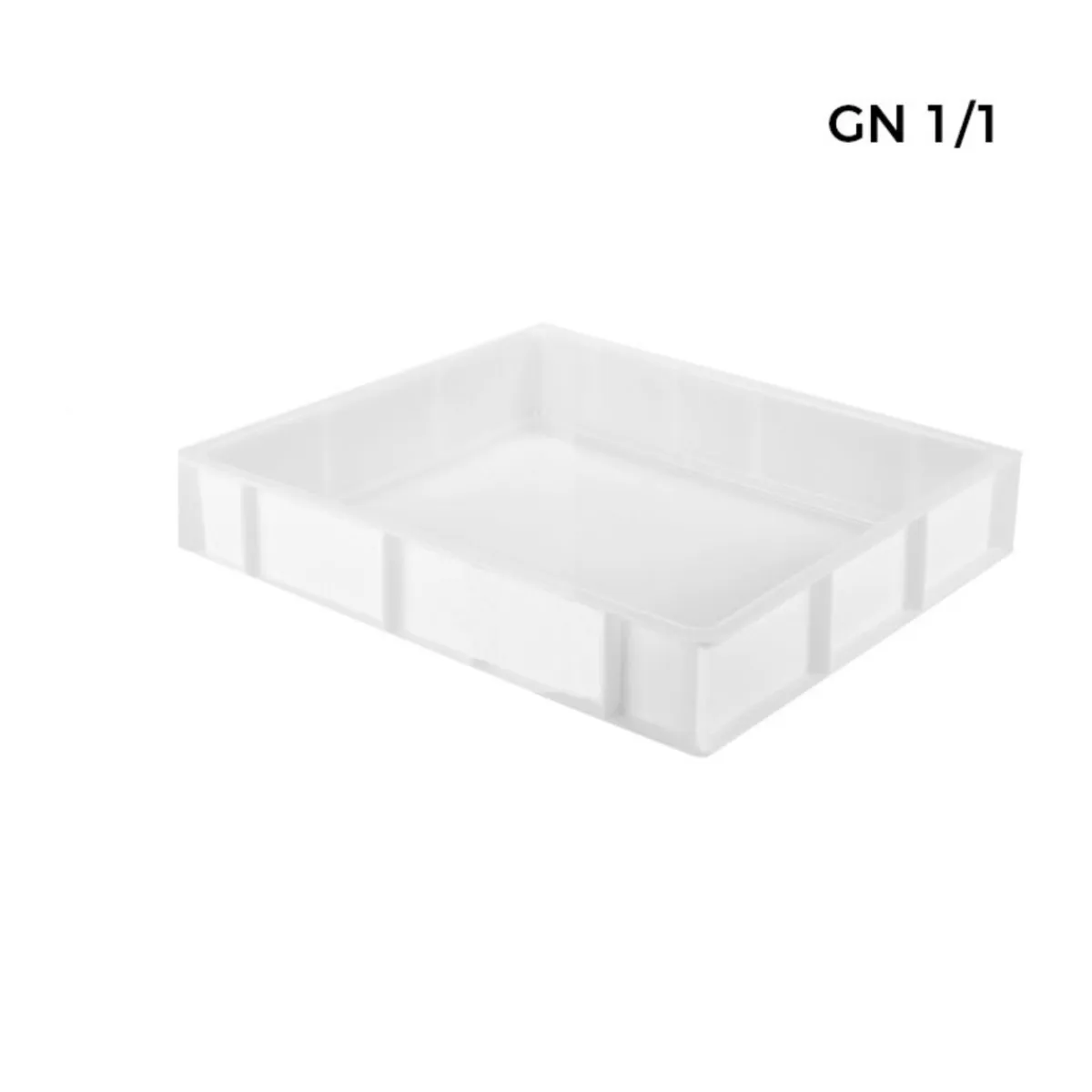 Bac à pâtons Sans couvercle blanc plastique 53x32,5x9 cm 12 L fond plein parois pleines - GILAC New