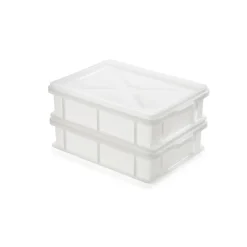 GILAC Bac à pâtons Sans couvercle blanc plastique 30x40x10 cm 9 L fond plein parois pleines Discount