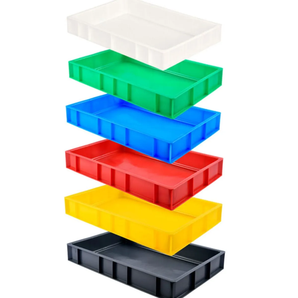 Bac à pâtons Sans couvercle bleu plastique 60x40x9 cm 15 L fond plein parois pleines - GILAC Outlet