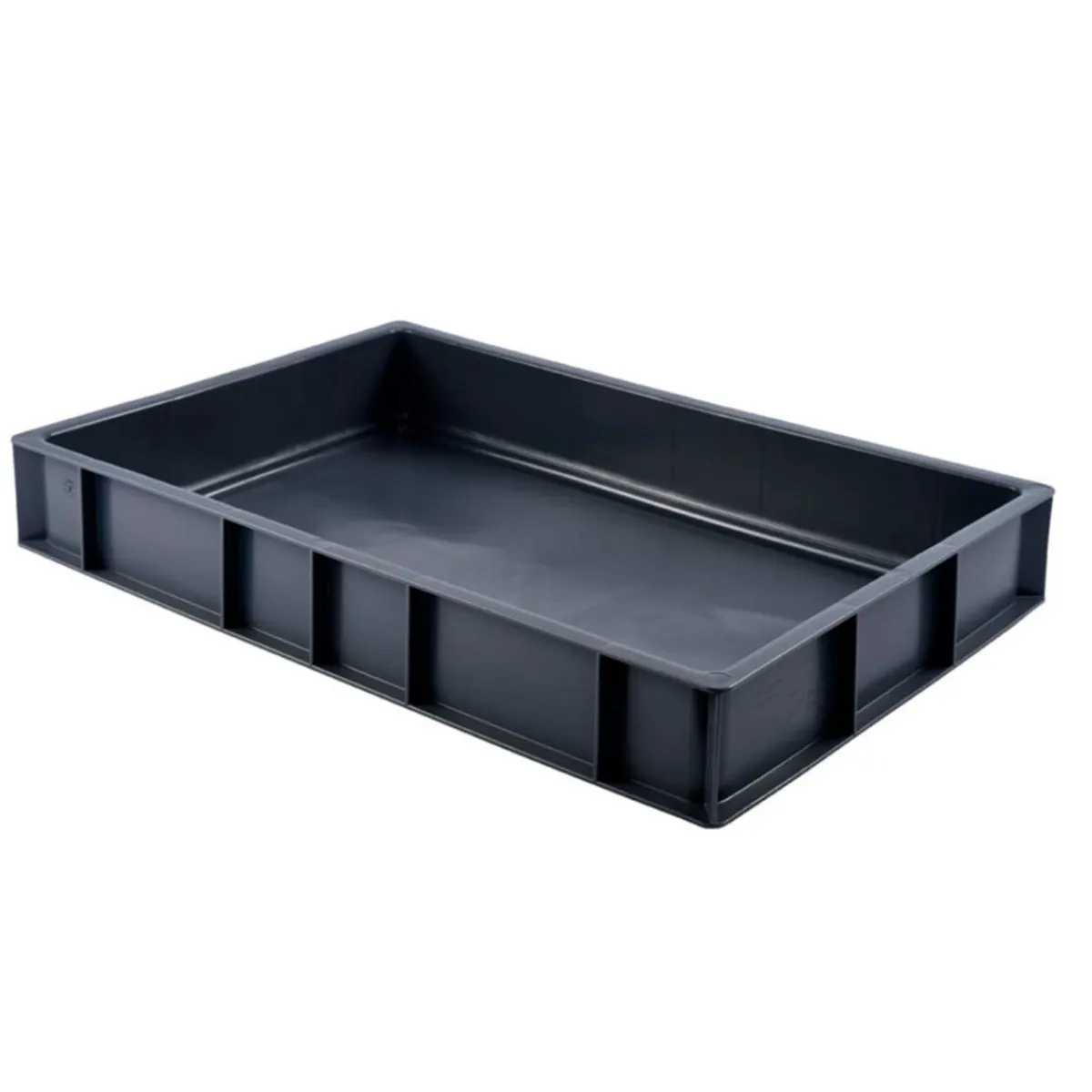 Bac à pâtons Sans couvercle gris plastique 60x40x9 cm 15 L fond plein parois pleines - GILAC Hot