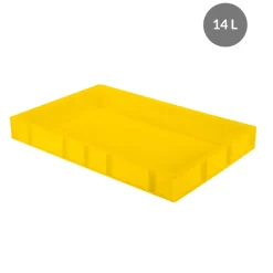 Bac à pâtons Sans couvercle jaune plastique 60x40x8 cm 14 L fond plein parois pleines - GILAC Online