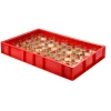 GILAC Bac à pâtons Sans couvercle rouge plastique 60x40x9 cm 15 L fond plein parois pleines New