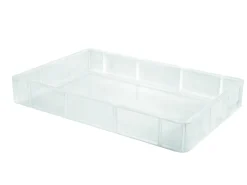 GILAC Bac à pâtons transparent plastique 60x40x9 cm 15 L fond plein parois pleines Sale