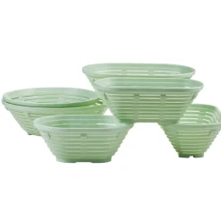 GILAC Banneton Sans couvercle vert plastique 9 cm fond ajouré parois ajourées Discount