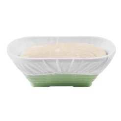 GILAC Banneton Sans couvercle vert plastique 26x14x9 cm 0,75 L fond ajouré parois ajourées