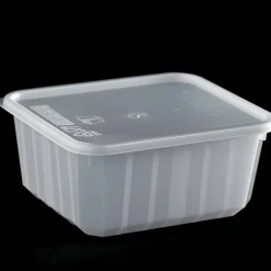 Barquette avec couvercle rectangulaire blanc 12,1x10,6x5,4 cm 45 cl (200 pièces) - CARTY Hot