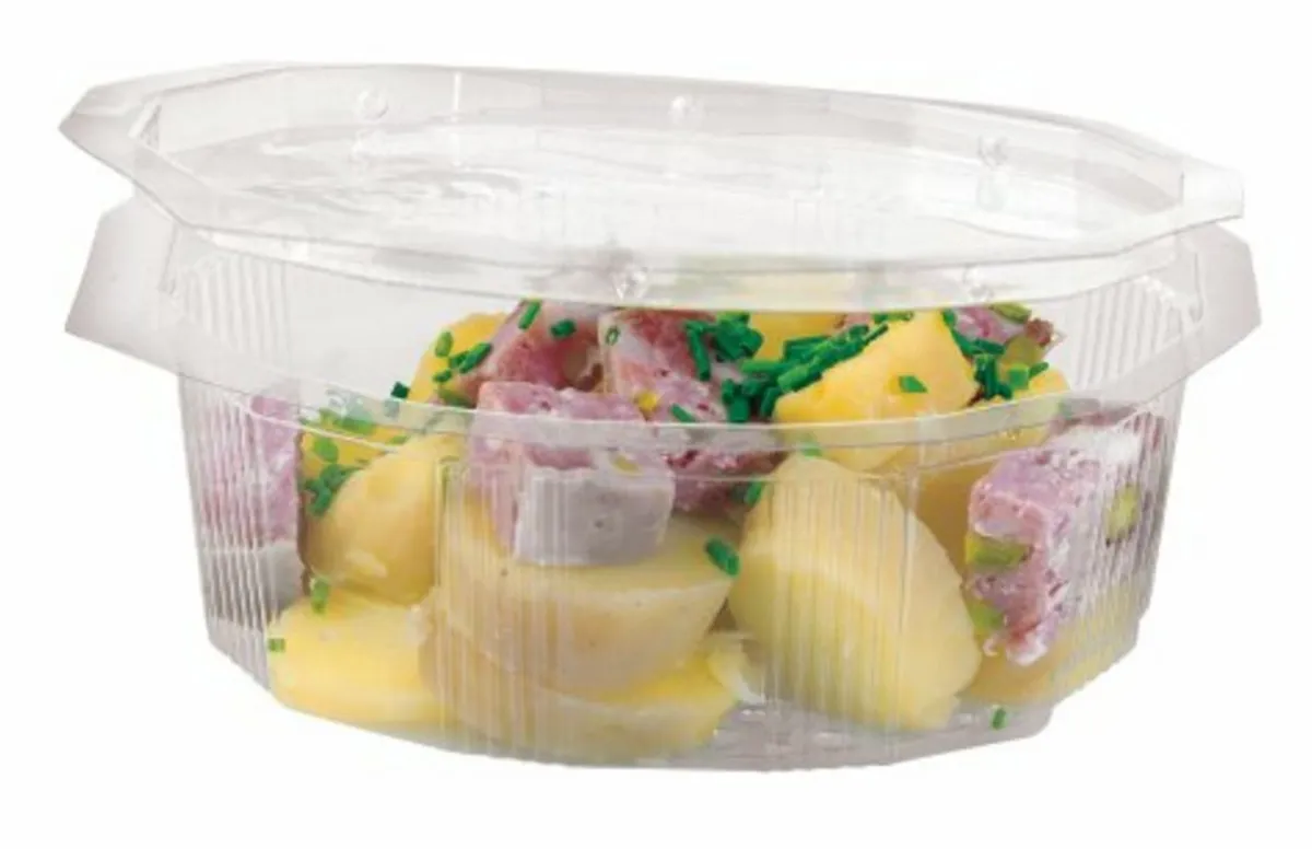 ALPHAFORM Barquette avec couvercle rectangulaire transparent 10,3x8,7x6,8 cm 12,5 cl Multipack (100 pièces) New