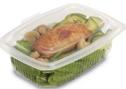 ALPHAFORM Barquette avec couvercle rectangulaire transparent 185x135x50 mm (50 pièces)