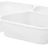 DUNI Barquette à 3 compartiments rectangulaire blanc 25x15,9x4,8 cm 110 cl (246 pièces) New