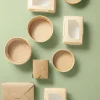 EARTH ESSENTIALS Barquette rectangulaire beige 20x15x6 cm 750 ml (50 pièces) New