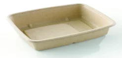 Aucune Barquette rectangulaire beige 23x16x3 cm 60 cl Be Pulp (75 pièces)
