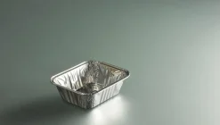 Barquette rectangulaire gris aluminium 15x12,4x4,4 cm 49 cl (100 pièces) - Aucune Clearance