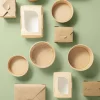 Barquette rectangulaire kraft 21,5x15,7x5 cm 1500 ml (50 pièces) - EARTH ESSENTIALS Discount