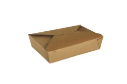 Barquette rectangulaire kraft 21,5x15,7x5 cm 1500 ml (50 pièces) - EARTH ESSENTIALS Discount