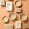 Barquette rectangulaire kraft 11,5x10x4,5 cm 480 ml (50 pièces) - EARTH ESSENTIALS Clearance