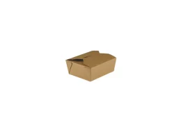 Barquette rectangulaire kraft 11,5x10x4,5 cm 480 ml (50 pièces) - EARTH ESSENTIALS Clearance