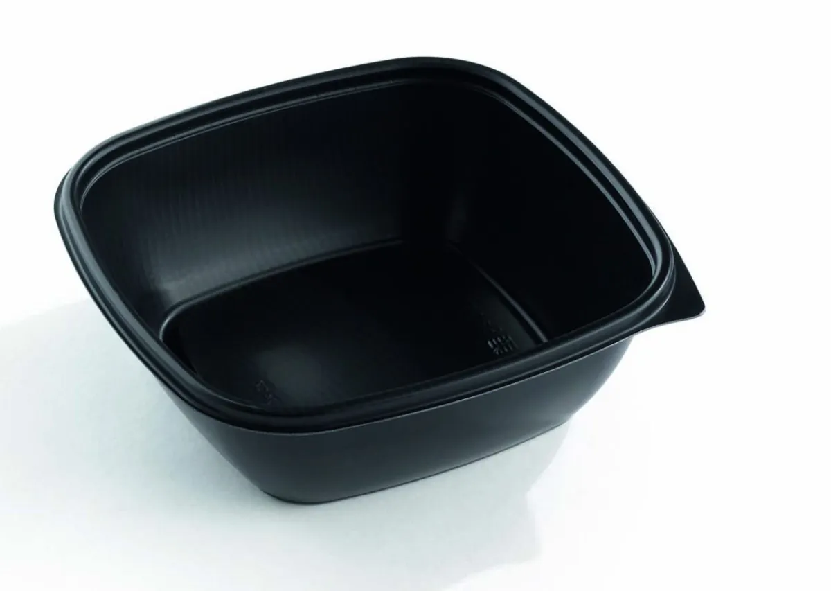 Barquette rectangulaire noir 16,5x16,5x5,5 cm 75 cl Fast Pac (50 pièces) - Aucune Discount