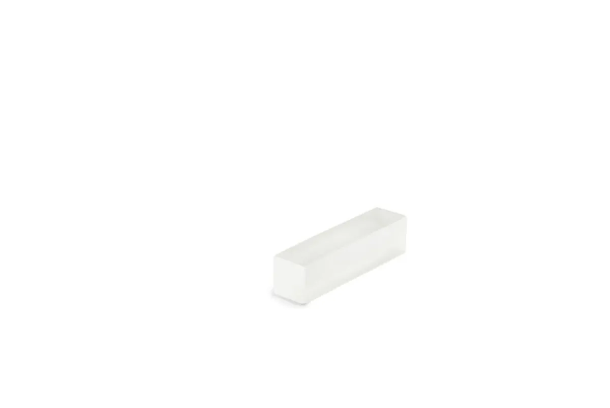 Barrette de dégustation rectangulaire blanc résine Nacryl® 16,5 cm - MEALPLAK