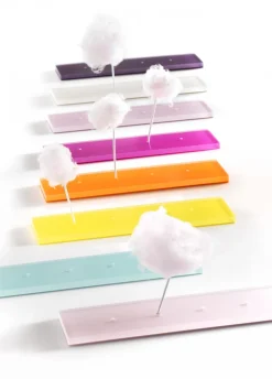 Barrette de dégustation rectangulaire gris résine Nacryl® 30 cm - MEALPLAK Clearance