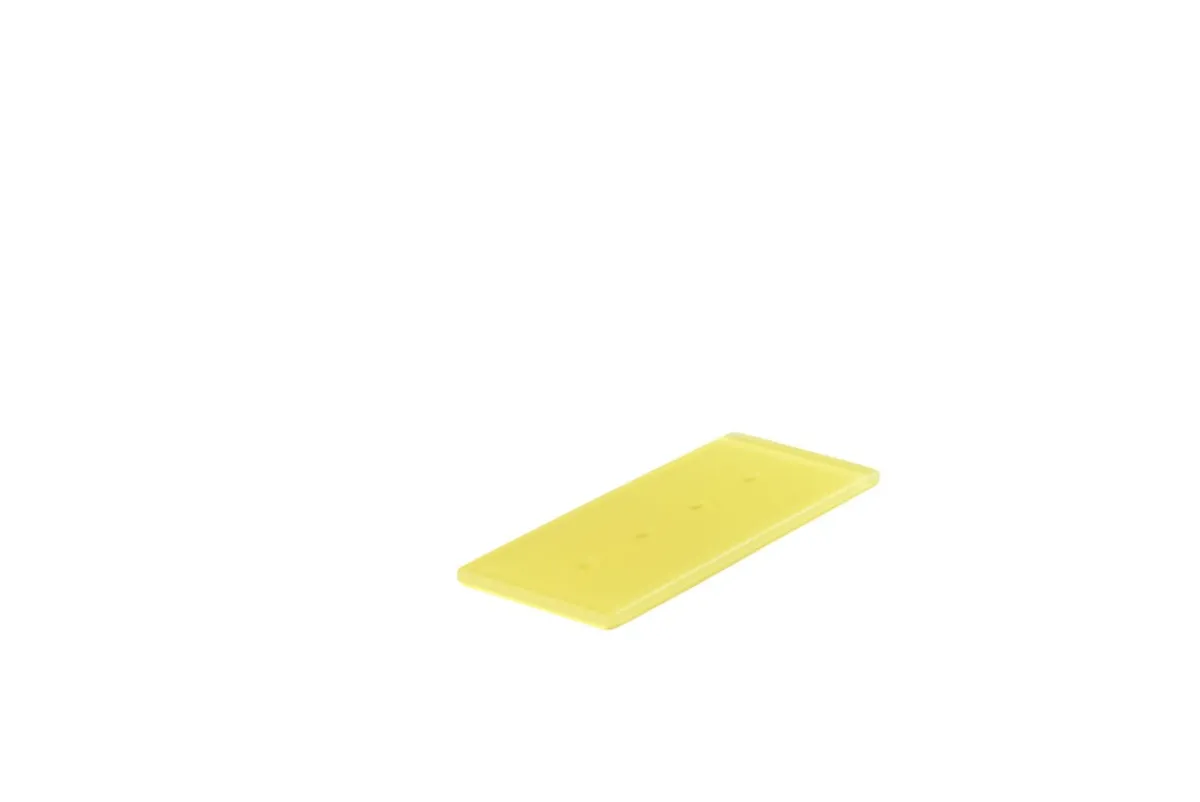 MEALPLAK Barrette de dégustation rectangulaire jaune résine Nacryl® 24,5 cm Discount