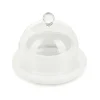 Beurrier avec cloche verre rond blanc porcelaine culinaire Ø 9 cm Les Essentiels - REVOL Online