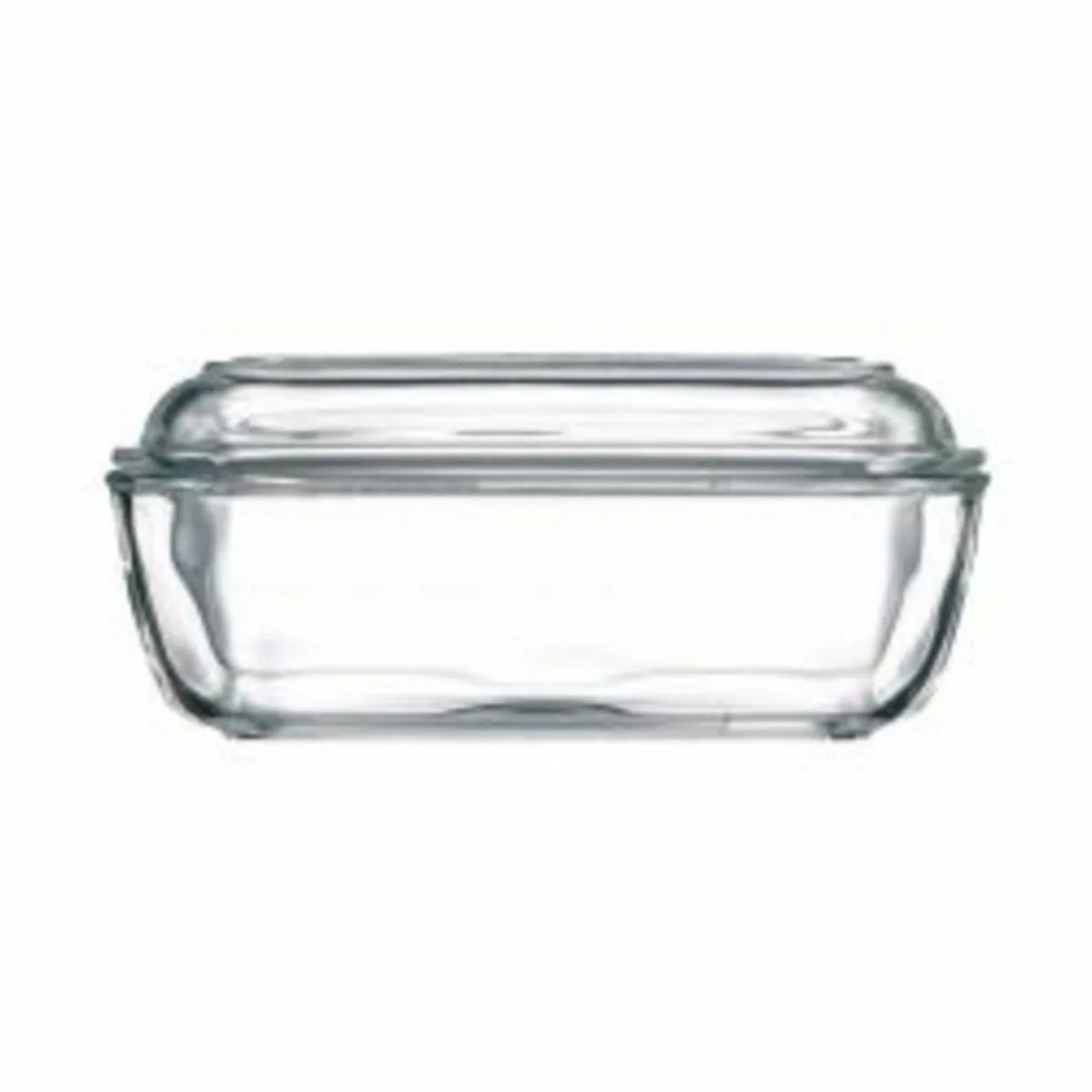 Beurrier rectangulaire transparent verre trempé 17 cm Directoire - LUMINARC Clearance