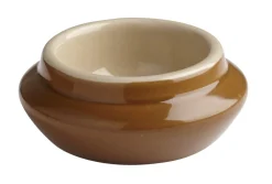 PRO.MUNDI Beurrier rond brun grès émaillé Ø 7 cm New