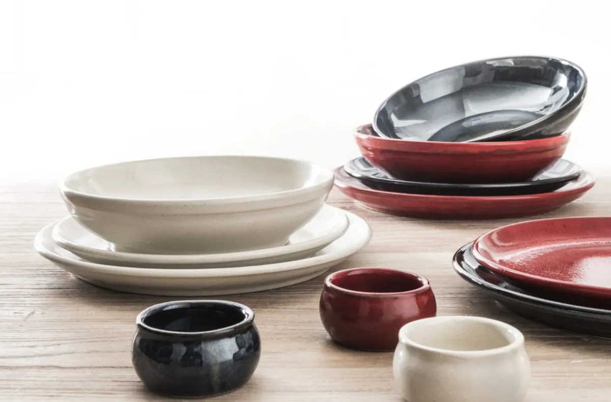 PRO.MUNDI Beurrier rond rouge grès émaillé Ø 7 cm Gres Couleur Discount