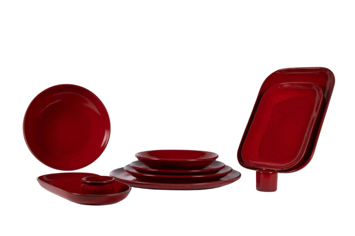 PRO.MUNDI Beurrier rond rouge grès émaillé Ø 7 cm Gres Couleur Discount