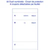Aucune Bloc brasserie blanc papier 25,9x10 cm (10 pièces)