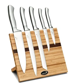 DEGLON Bloc 5 couteaux bambou 26x15x21 cm Oryx Best