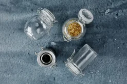 Bocal avec couvercle hermétique droit transparent verre Ø 4,5 cm - PRO.MUNDI Discount