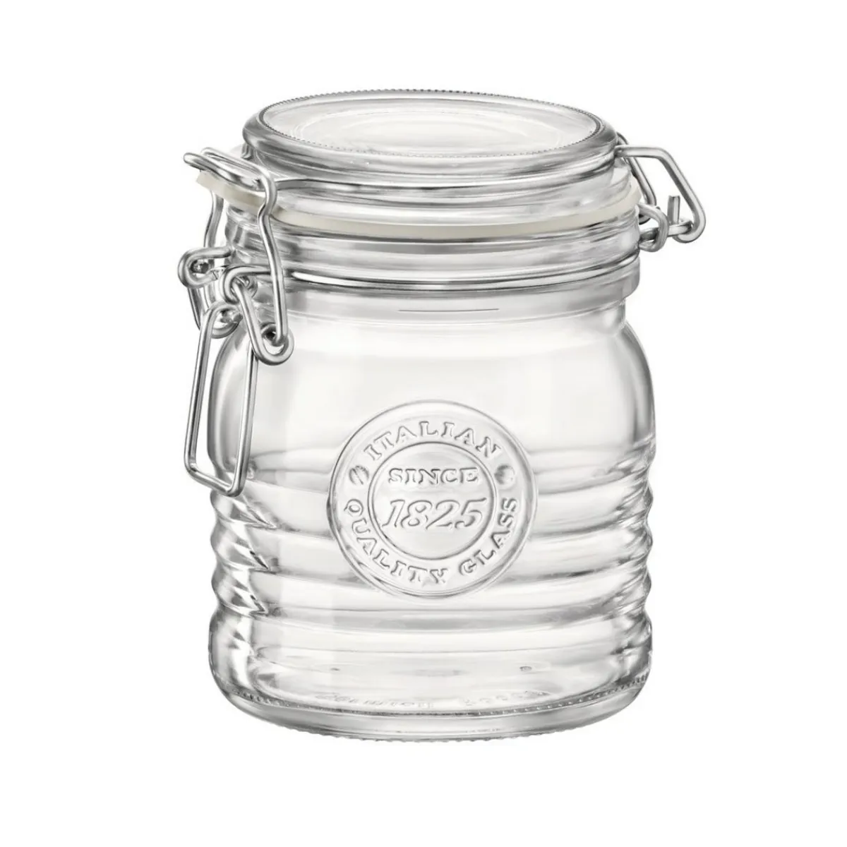 Bocal avec couvercle hermétique transparent verre Ø 9,1 cm Officina 1825 - BORMIOLI ROCCO Clearance