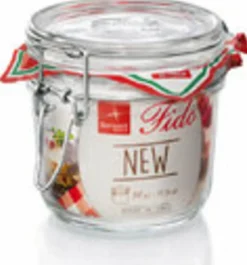 Bocal avec couvercle hermétique transparent verre Ø 9,84 cm Fido - BORMIOLI ROCCO New