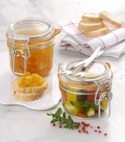 Bocal avec couvercle hermétique rond transparent verre Ø 8,3 cm Fido - BORMIOLI ROCCO Hot