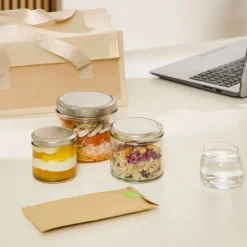 ESSENTIALS COLLECTION Bocal avec couvercle à visser verre Ø 8,5 cm 7,5 cm 250 ml Oxstal (72 pièces) Online