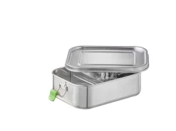 Boite repas avec couvercle et séparateur rectangulaire inox 20,5 cm To Go - APS Clearance
