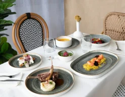 Bol coupe rond gris anthracite porcelaine Ø 10 cm Terra - PRO.MUNDI Discount
