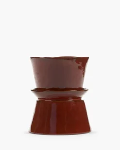 SERAX Bol de présentation rond Venetian red grès émaillé Ø 19 cm La Mère Online