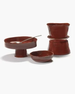 SERAX Bol de présentation rond Venetian red grès émaillé Ø 19 cm La Mère Online