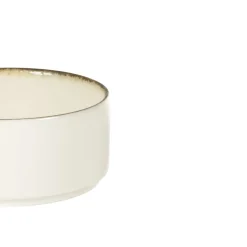 Bol droit rond beige porcelaine Ø 12 cm Lunéa - PRO.MUNDI Best