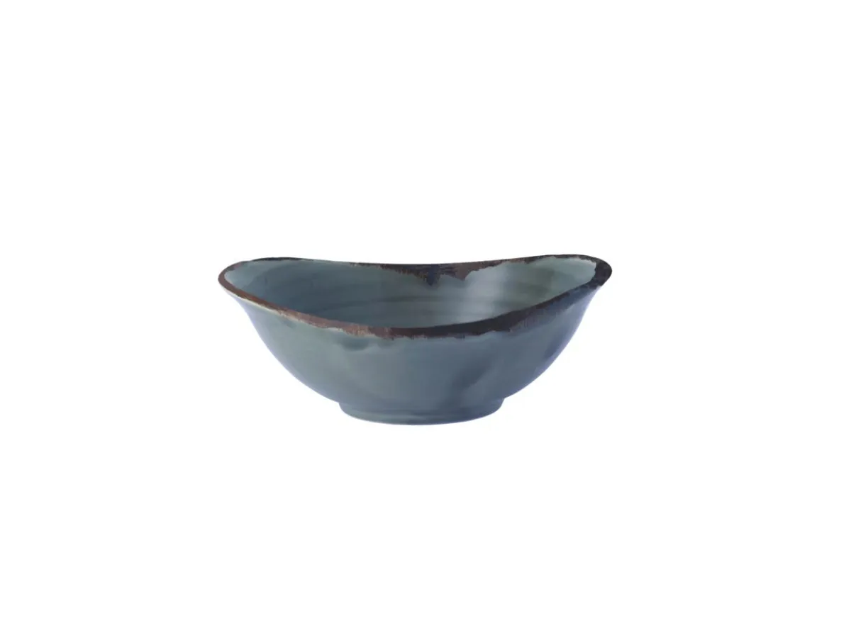 DUDSON Bol ovale bleu porcelaine vitrifiée 19,9 cm Harvest New