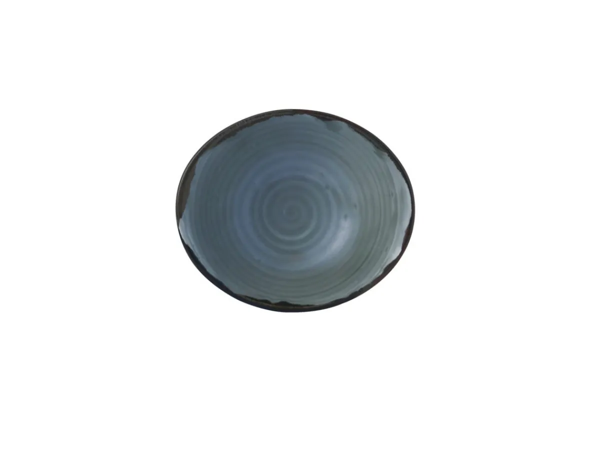 DUDSON Bol ovale bleu porcelaine vitrifiée 19,9 cm Harvest New