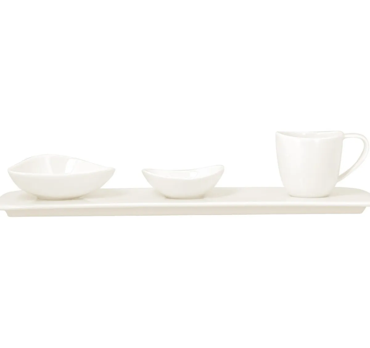 Bol ovale ivoire porcelaine vitrifiée 10 cm Shaped - RAK New